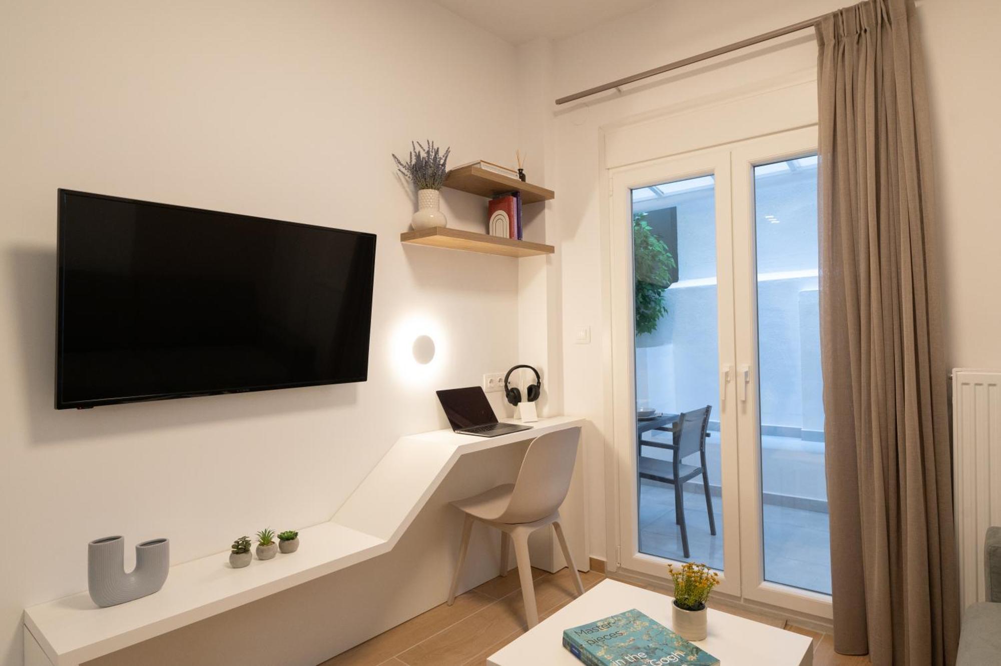 Honey Oak & Cream Patio By Nest Daire Selanik Dış mekan fotoğraf