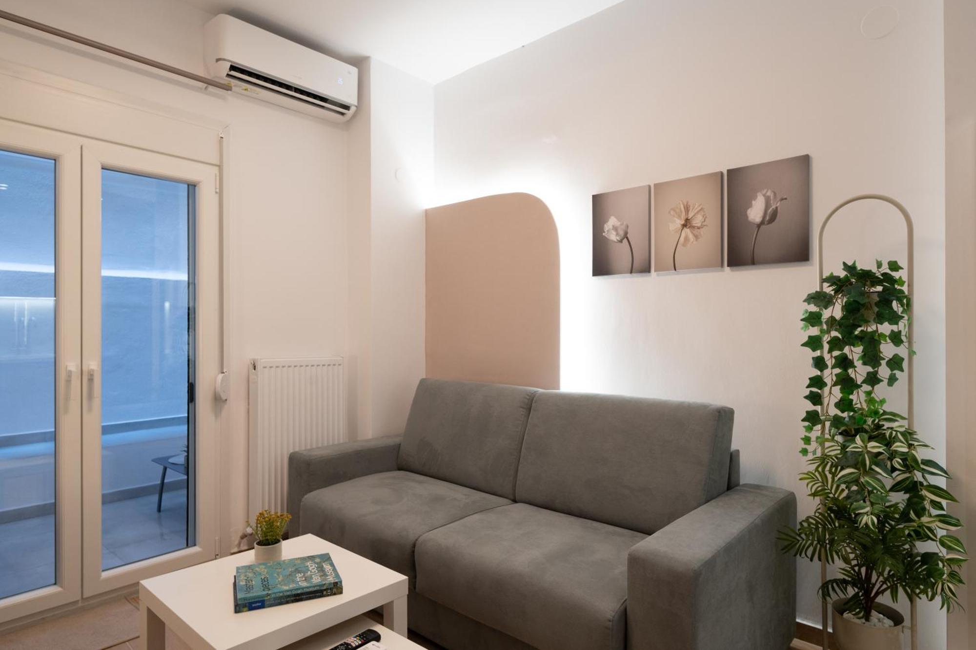 Honey Oak & Cream Patio By Nest Daire Selanik Oda fotoğraf